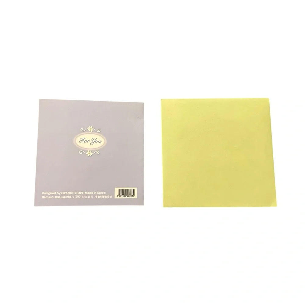 Vintage Y2K Orange Story Lovely White Greeting Card Korean Stationary Kawaii NWT